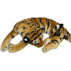 American Furniture Warehouse Laying Tiger Plush Stuffed Animal Toy Realistic